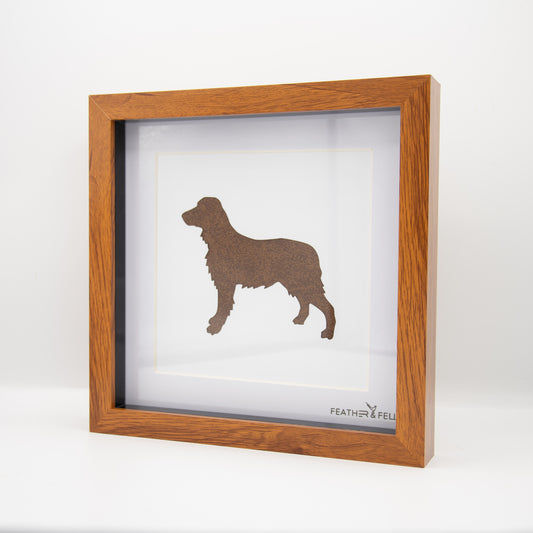 Feather & Fell Spaniel Brown Leather Style Background 8”x8”